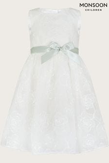 Monsoon White Lace Camelia Organza Rose Dress (N27514) | $138 - $160
