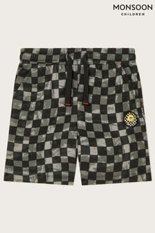 Monsoon Black Checkerboard Shorts (N27547) | Kč715 - Kč870
