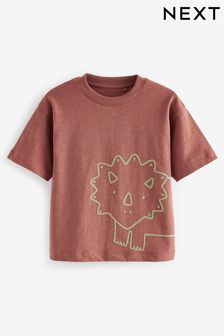 Orange Dinosaur Short Sleeve Character T-Shirt (3mths-7yrs) (N27554) | €7 - €10