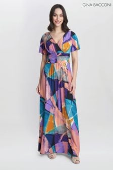 Gina Bacconi Multi Elodie Jersey Maxi Dress (N27558) | AED721