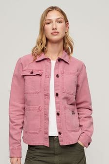 Superdry Pink Four Pocket Chore Jacket (N27730) | SGD 145