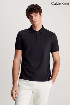 Calvin Klein Zip Black Polo Shirt