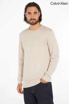 Naturfarben - Calvin Klein Pullover mit Logo (N27843) | 156 €