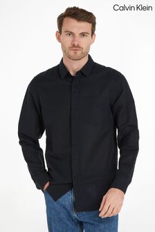 Calvin Klein Black Regular Linen Cotton Shirt (N27844) | 638 SAR