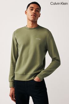 Verde - Bluză flaușată Calvin Klein cu logo (N27867) | 597 LEI