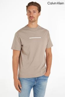 Calvin Klein Brown Embossed Logo T-Shirt (N27910) | €85