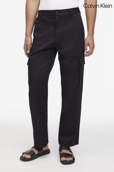 Calvin Klein Black Straight Cargo Trousers (N27911) | SGD 271