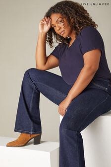 Live Unlimited Blue Curve Petite Bootcut Comfort Jeans (N27959) | $135