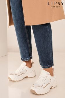 Lipsy White Chunky Mesh Runner Lace Up Trainers (N27970) | €65