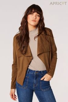 Apricot Cropped Suede Waterfall Jacket (N27998) | NT$1,630