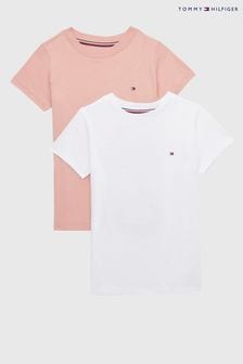 Rosa - Pack de 2 camisetas de algodón de Tommy Hilfiger (N28024) | 45 €