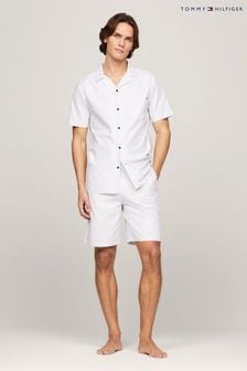 Tommy Hilfiger Web-Pyjama-Set mit Hemd, Grau (N28034) | 109 €