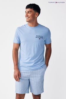 Tommy Hilfiger Blue Woven Pyjamas Set (N28039) | $111