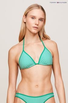 Tommy Hilfiger Green Triangle Stripe Bikini Top (N28265) | kr820