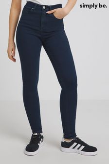 Темно-синий - Simply Be джинсы скинни с завышенной талией (N28321) | €40