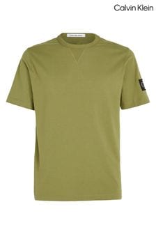 Zelená - Tričko s okrúhlym výstrihom so značkou Calvin Klein (N28359) | €54