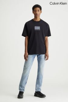 أسود - Calvin Klein Embroidery Patch T-shirt (N28397) | 28 ر.ع