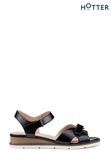 Hotter Black Regular Fit Syros Touch Fastening Sandals (N28430) | €121