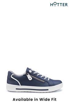 Hotter Navy Leo Lace Up / Zip Trainers (N28523) | €79