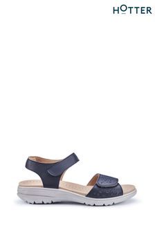 Hotter Blue Leah II Touch-Fastening Regular Fit Sandals (N28526) | LEI 472