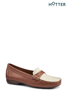 Hotter Tan Brown Marina Slip-On Shoes (N28551) | LEI 531