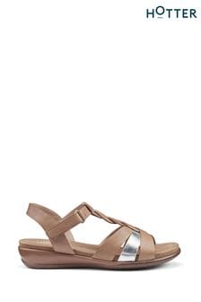 Hotter Brown Regular Fit Valencia Touch Fastening Sandals (N28554) | 435 zł