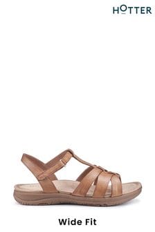 Hotter Brown Rainer Touch-Fastening Wide Fit Fit Sandals (N28578) | €112