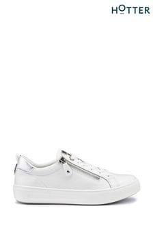 Hotter White Regular Fit Cupid Lace-Up Zip Trainers (N28611) | €113
