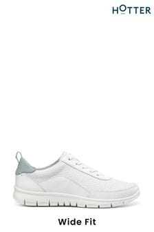 Hotter White Gravity II Lace-Up Wide Fit Trainers (N28617) | €101