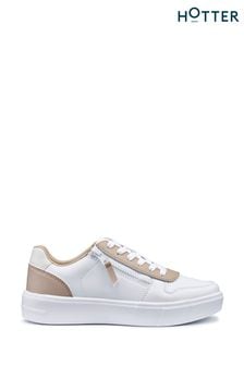Hotter White Galaxy Lace-Up Zip Regular Fit Shoes (N28620) | €101