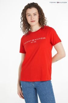 Rdeča majica s kratkimi rokavi z logom Tommy Hilfiger (N28639) | €46
