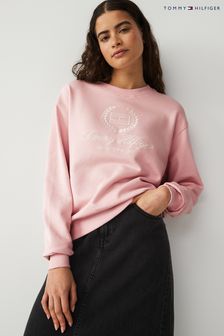 Rosa - Tommy Hilfiger Sweatshirt mit Wappenlogo, Blau (N28642) | 172 €