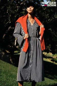 Tommy Hilfiger Stripe Midi Shirt Dress (N28669) | OMR93