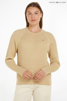Brown - Tommy Hilfiger progasto pleten pulover  (N28680) | €160
