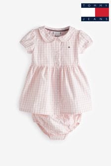 Tommy Hilfiger Pink Baby Gingham Dress (N28836) | 351 SAR