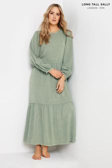 Long Tall Sally Green Smock Tiered Dress (N28853) | AED216