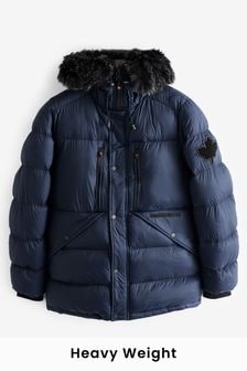 Zavetti Canada Navy Eremo Puffer Parka Jacket (N29019) | $223