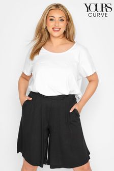 Yours Curve Black Jersey Shorts (N29024) | HK$195