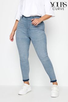Yours Curve Light Blue Turn Up GRACE Jeans (N29169) | 198 SAR