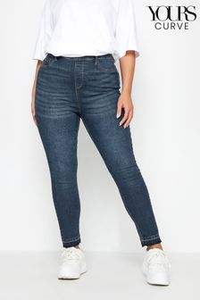 Bleu moyen - Yours Curve Turn Up Grace Jeans (N29195) | 45€