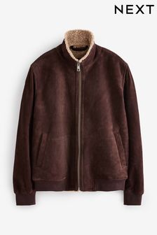 Marrone - Suede Bonded Borg Lined Jacket (N29240) | €305