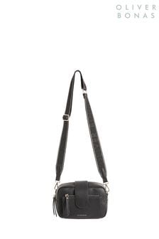 Oliver Bonas Charlee Logo Strap Cross-body Black Bag (N29249) | NT$2,430