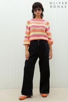 Oliver Bonas Striped Lofty Knitted Multi Jumper