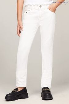 Tommy Hilfiger Nora Slim Straight White Jeans (N29401) | $87