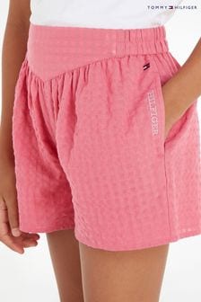 Tommy Hilfiger Pink Seeersucker Shorts (N29421) | OMR23