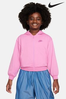 Nike Pink Sportswear Full Zip Jersey Hoodie (N29900) | €64