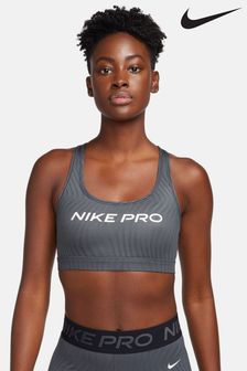 Nike Black Pro Swoosh Light-Support Non-Padded Printed Sports Bra (N29913) | €43