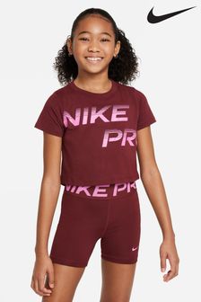 Nike Burgundy Pro Cropped T-Shirt (N30006) | kr325