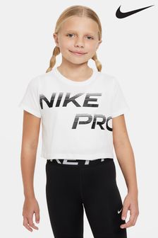 Білий - Укорочена футболка Nike Pro (N30007) | 1 430 ₴