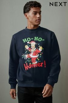 Navy Blue Simpsons Homer Christmas Sweatshirt (N30174) | €21.50